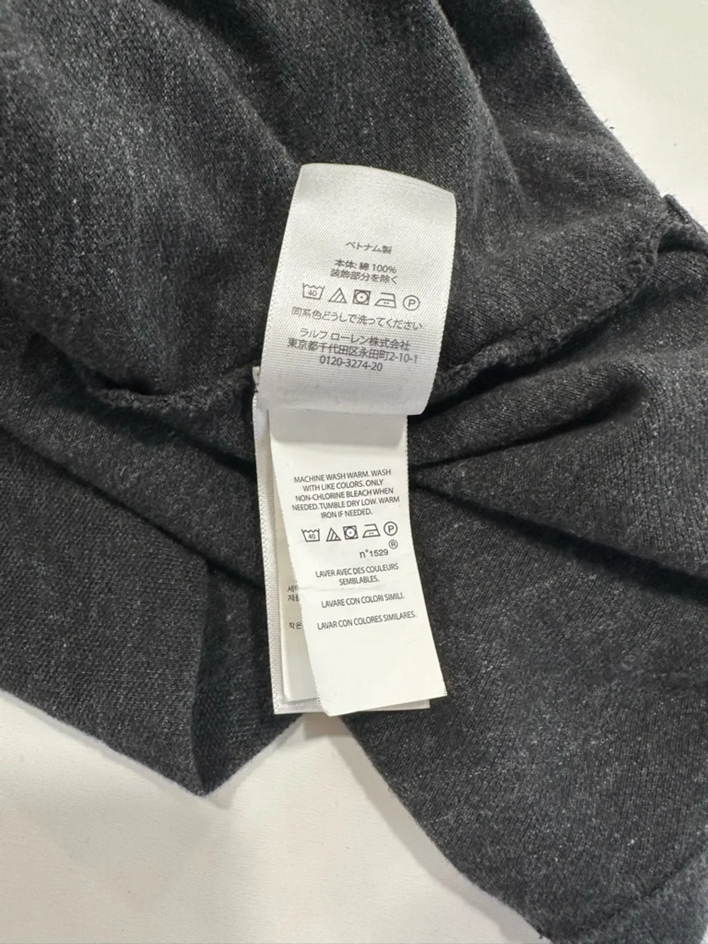 POLO Ralph Lauren Classic Fit 100% Cotton Dark Gray Mens Polo Large Soft Preppy